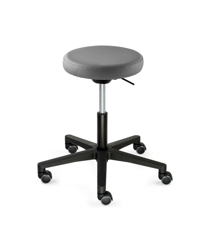 PORTADA Taburete técnico bajo WK05 base nylon asiento tapizado balance 360º - Imagen 1